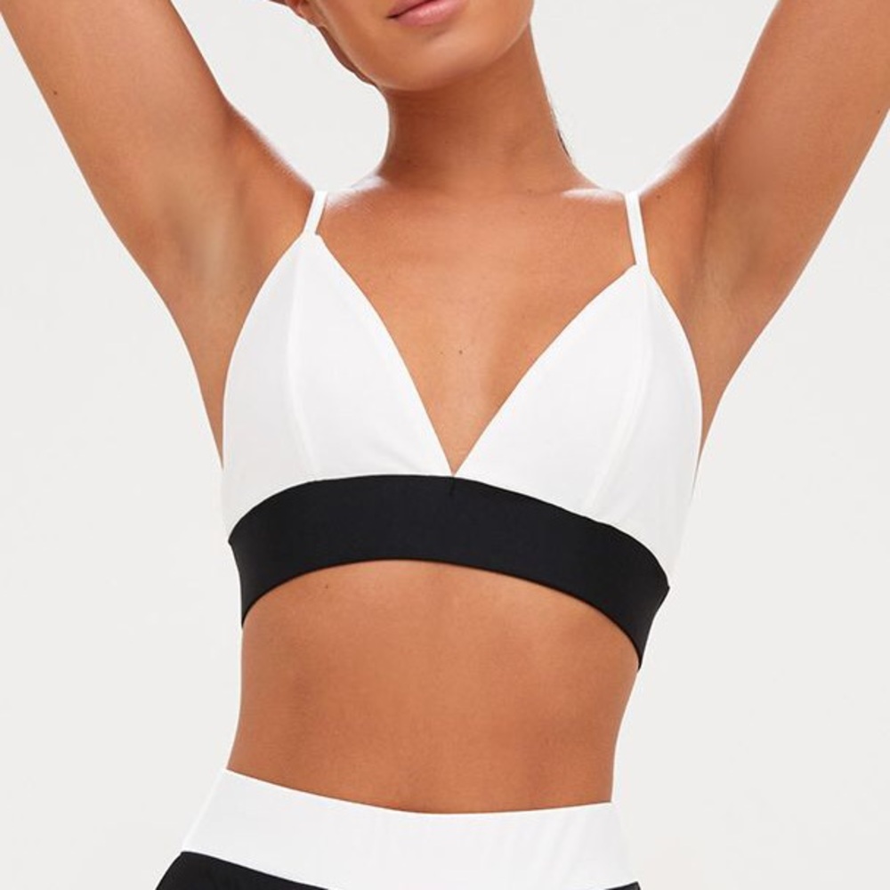 Black Contrast Bikini Top